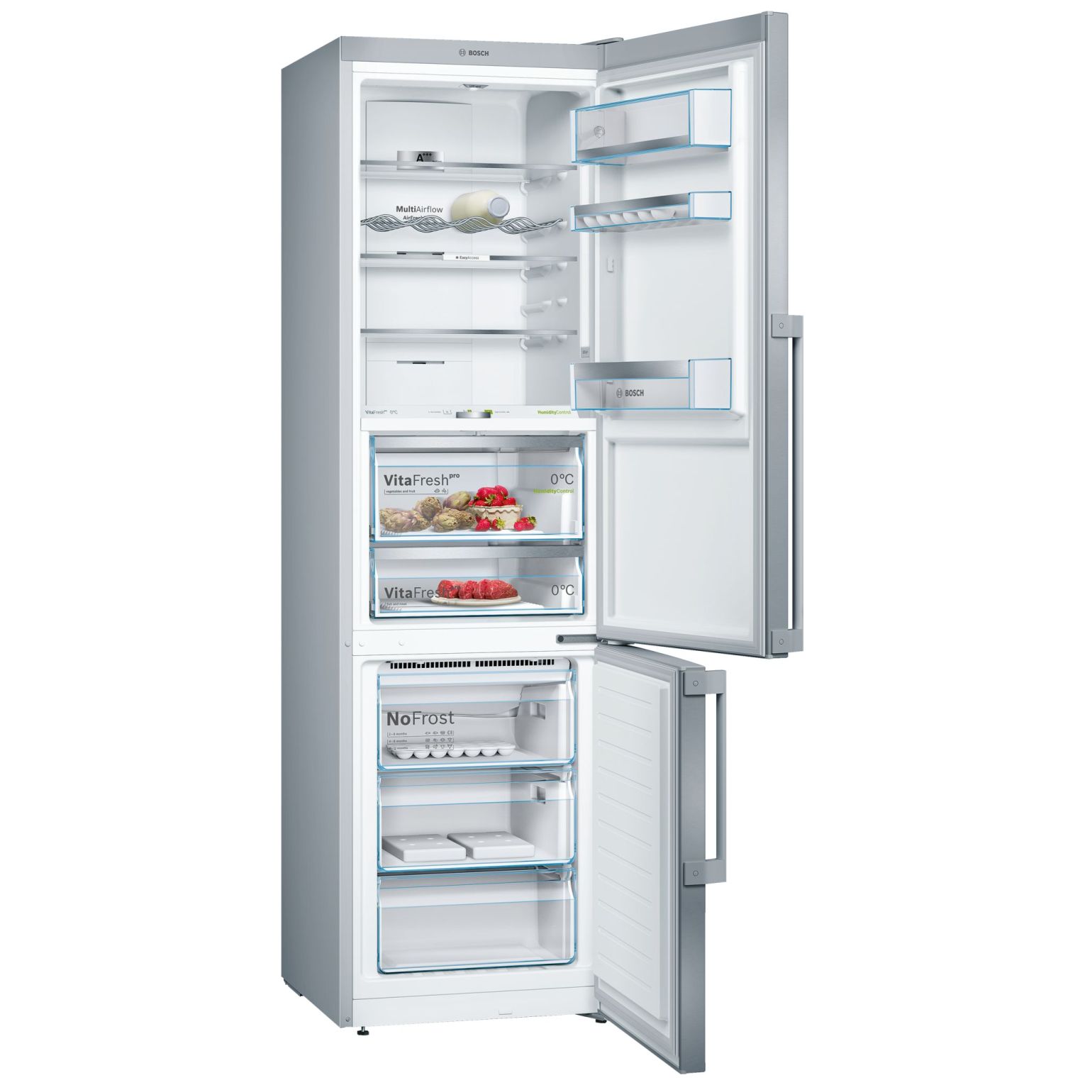 LODÓWKA Z DOLNYM ZAMRAŻALNIKIEM, FULL NOFROST, VITAFRESH KGF39PI45 - obrazek 2