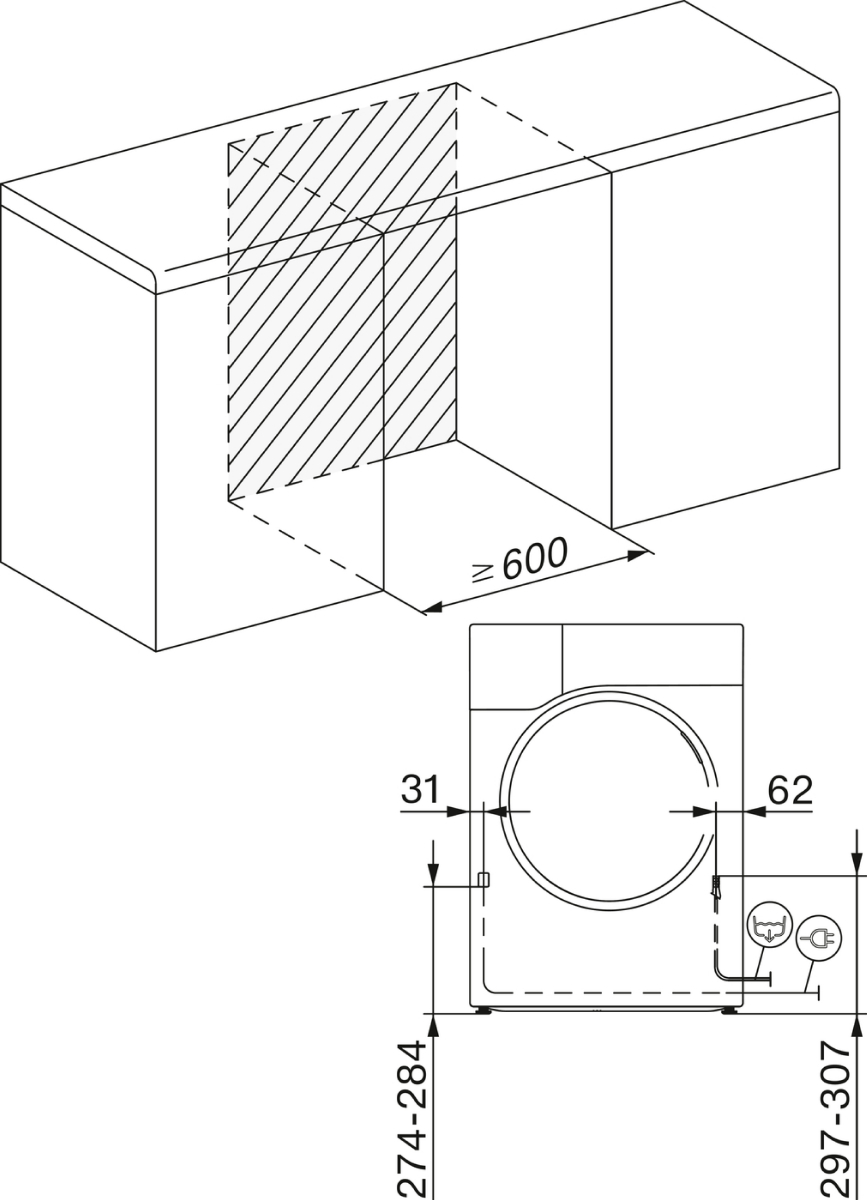 Suszarka z pompą ciepła T1 TSF763WP EcoSpeed 8kg Miele - obrazek 2