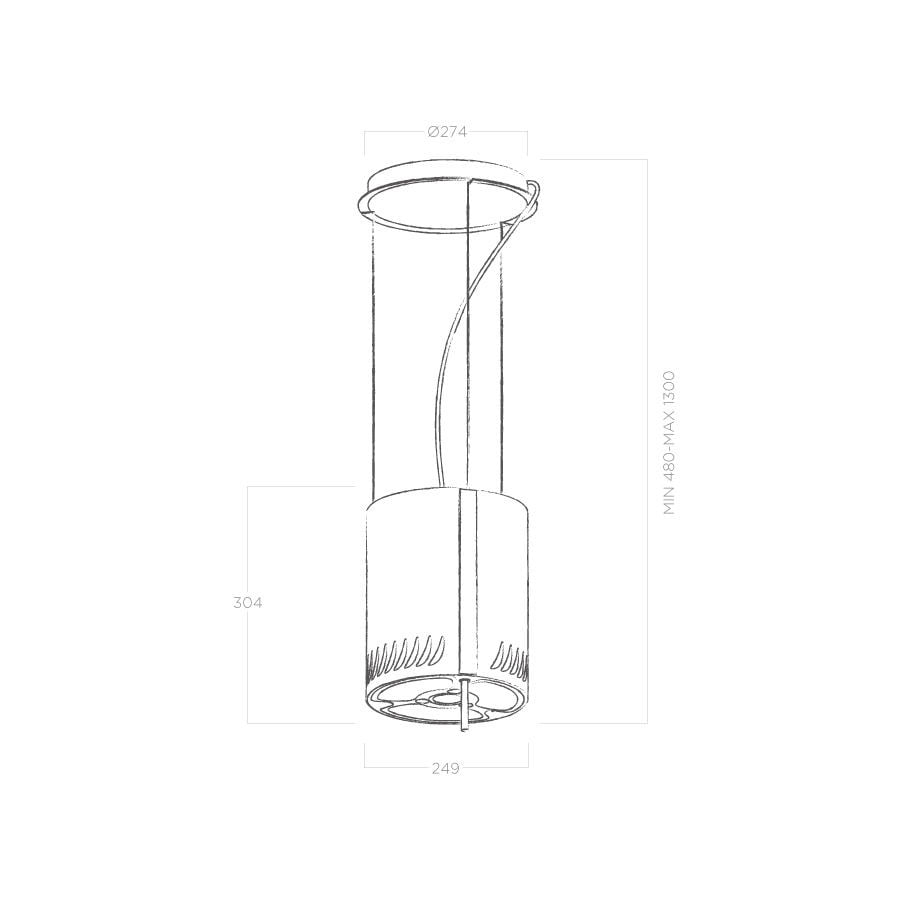 OKAP WYSPOWY NAKED URBAN ZINC/F/25 PRF0147734 EFEKT OCYNKOWANEJ BLACHY - obrazek 3