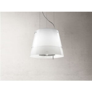 OKAP WYSPOWY WISZĄCY GRACE WH/F 51 65414586A STAL NIERDZEWNA+BIAŁE SZKŁO