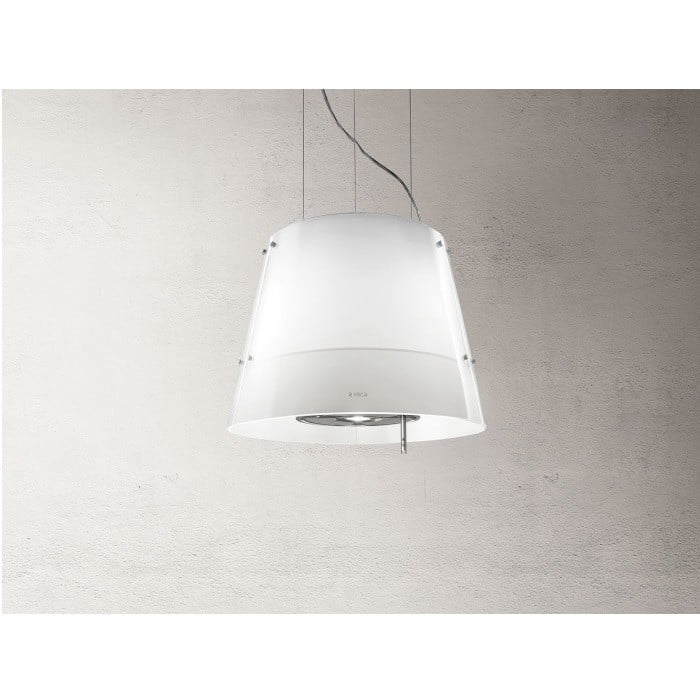 OKAP WYSPOWY WISZĄCY GRACE WH/F 51 65414586A STAL NIERDZEWNA+BIAŁE SZKŁO