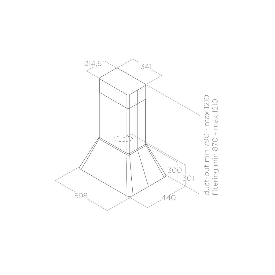 Okap wyspowy PRF0164784 IKONA 60cm czarny - obrazek 4