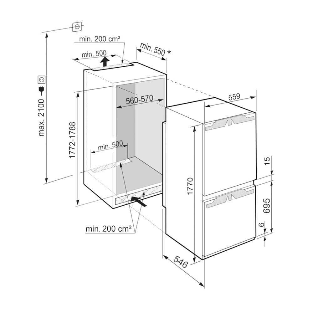LODÓWKA PRIME NOFROST SICNd 5153 - obrazek 5