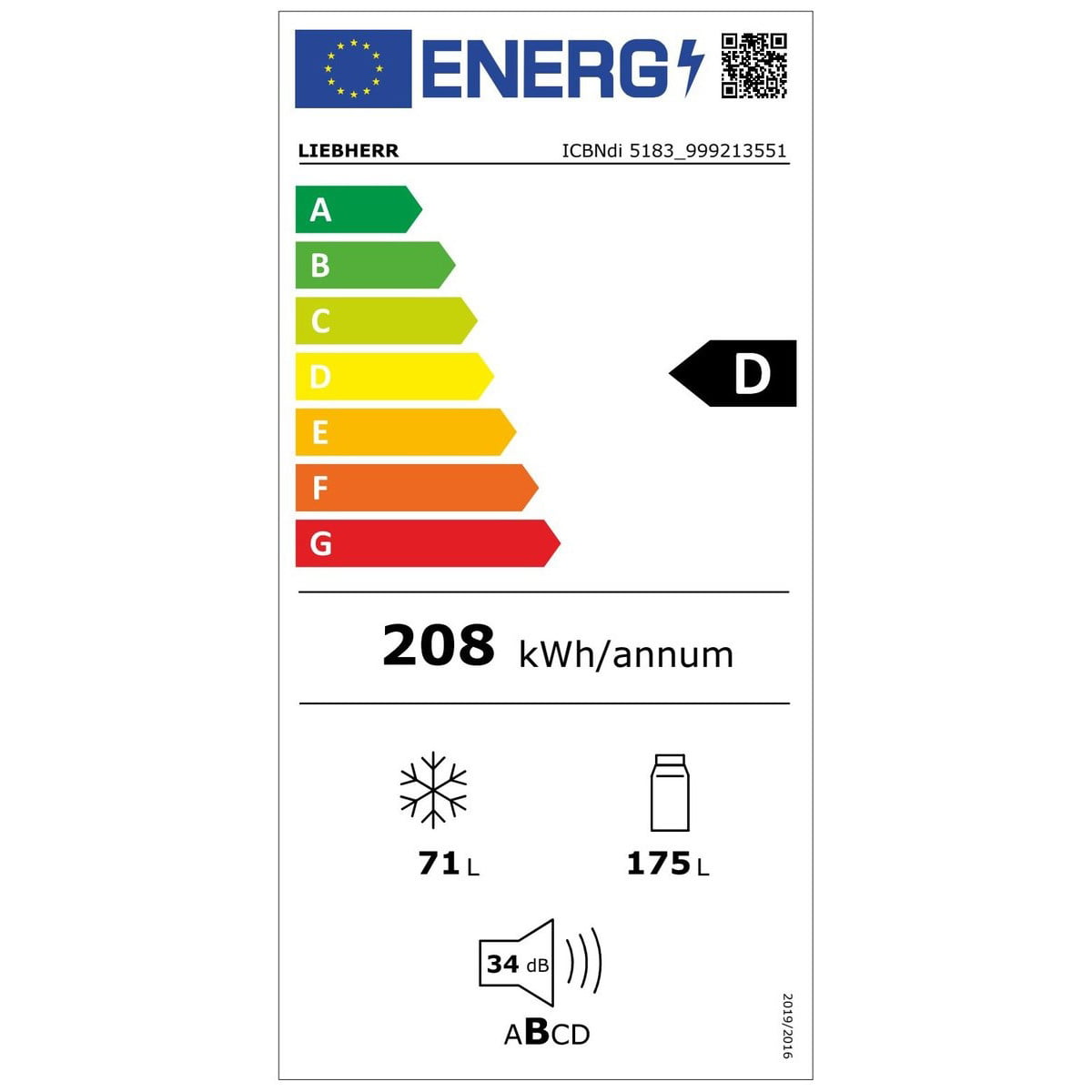 LODÓWKA PEAK BIOFRESH NOFROST ICBNdi 5183 - obrazek 5