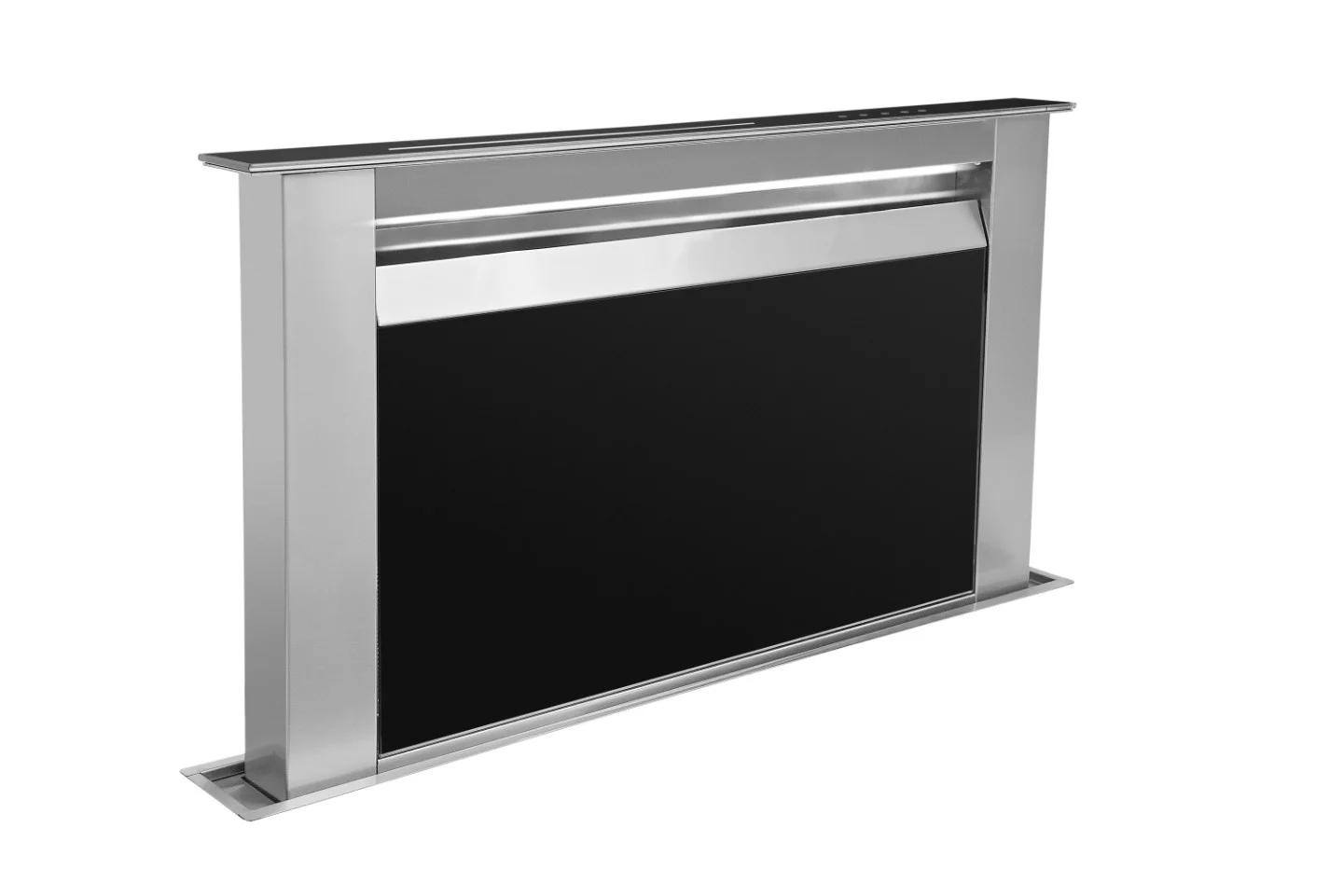 Okap blatowy Moondraft Inox/Czarne szkło 90 cm CIARKO CDB9001IC