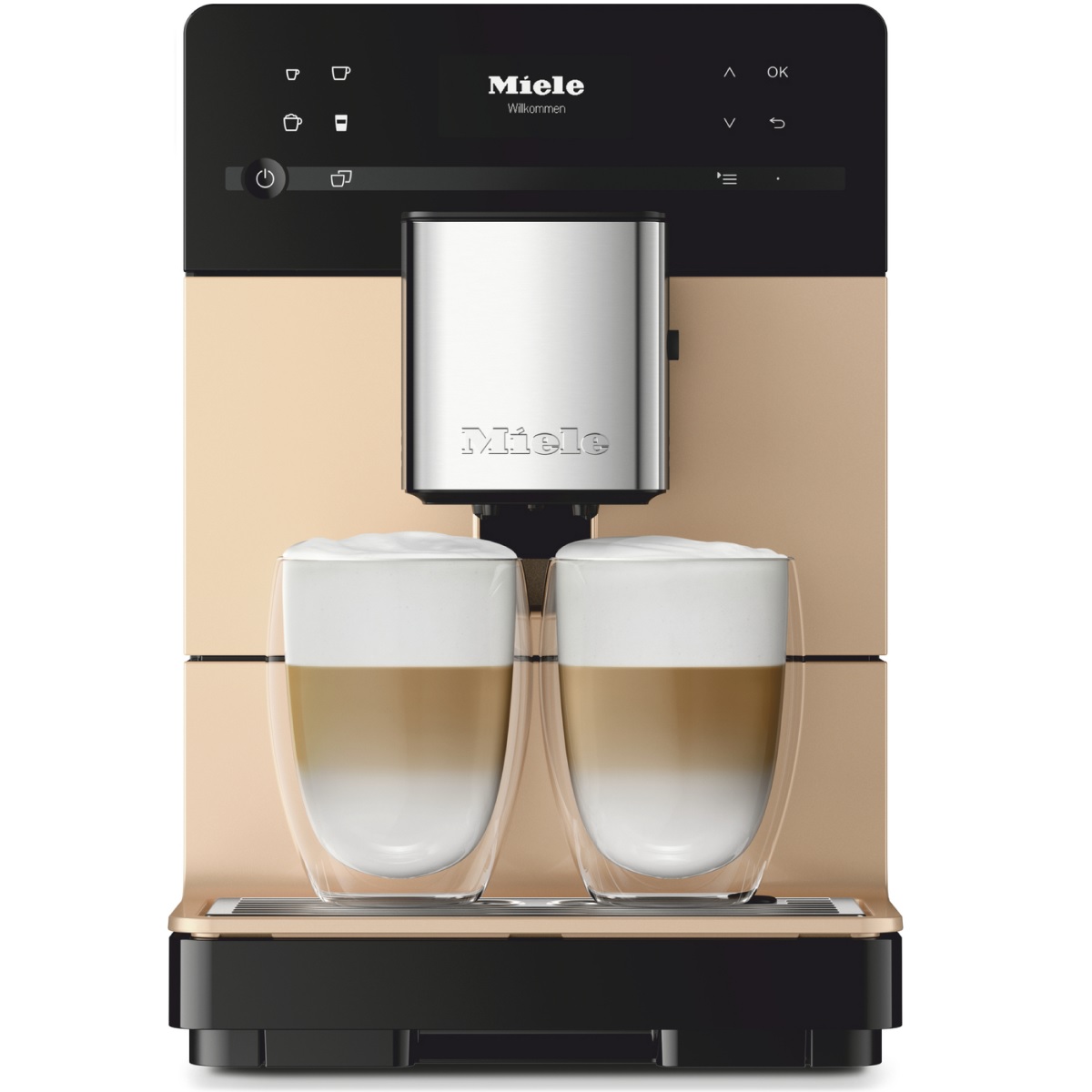 Wolnostojący ekspres do kawy z funkcją OneTouch for Two CM 5510 Silence Rosegold PearlFinish Miele
