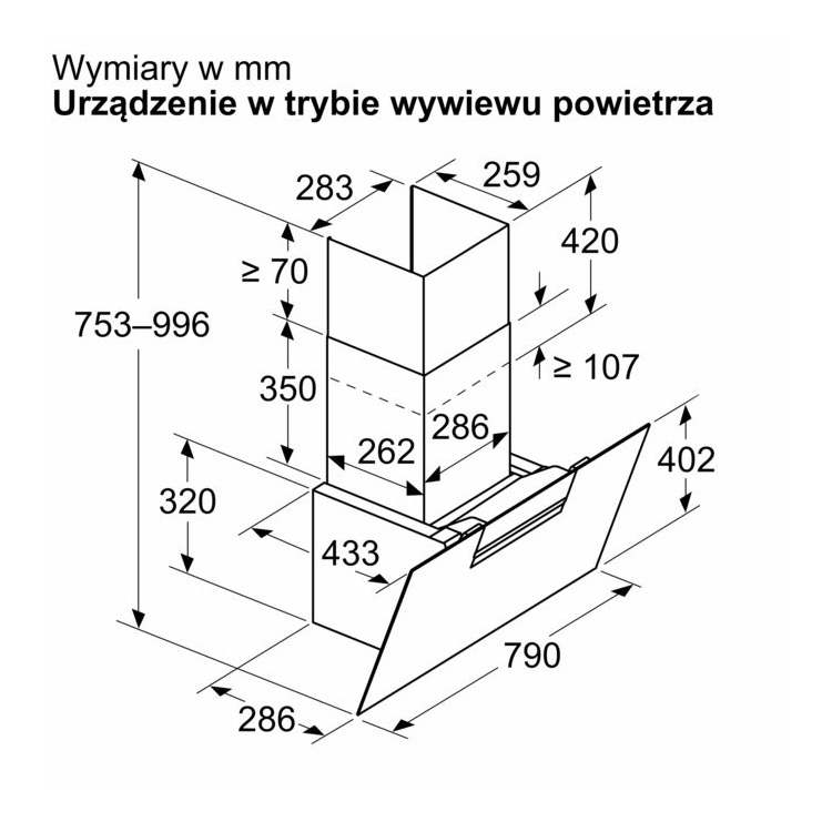 Okap naścienny Bosch DWK87FN60 80 cm Serie 4 Czarne szkło - obrazek 12