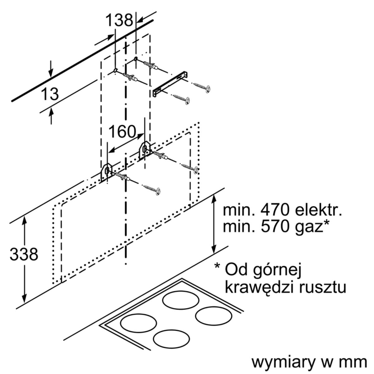 OKAP LC95KA670 NAŚCIENNY SIEMENS iQ100 90 cm Czarne szkło - obrazek 6