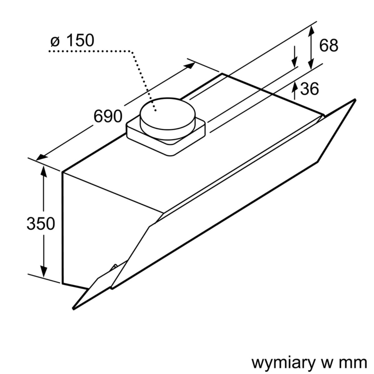 OKAP LC95KA670 NAŚCIENNY SIEMENS iQ100 90 cm Czarne szkło - obrazek 5