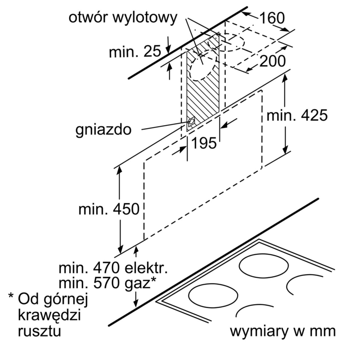 OKAP LC95KA670 NAŚCIENNY SIEMENS iQ100 90 cm Czarne szkło - obrazek 4
