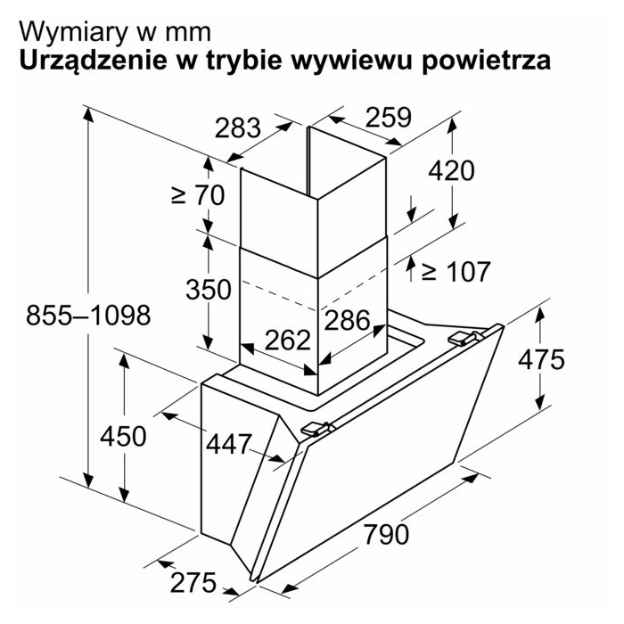 Okap naścienny Siemens LC81KAN20 iQ500 80 cm Białe szkło - obrazek 8