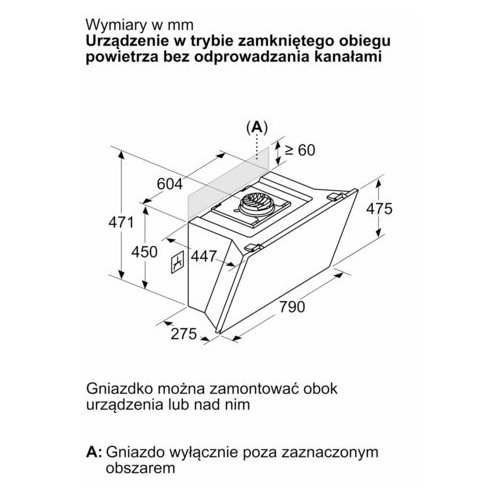 Okap naścienny Siemens LC81KAN60 iQ500 80 cm Czarne szkło - obrazek 9