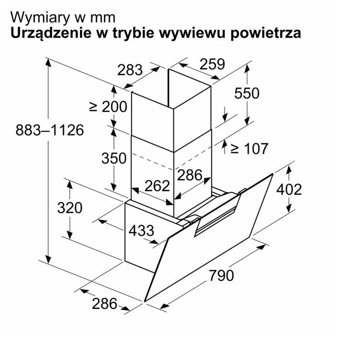 Okap naścienny Siemens LC87KFN60 iQ300 80 cm Czarne szkło - obrazek 6