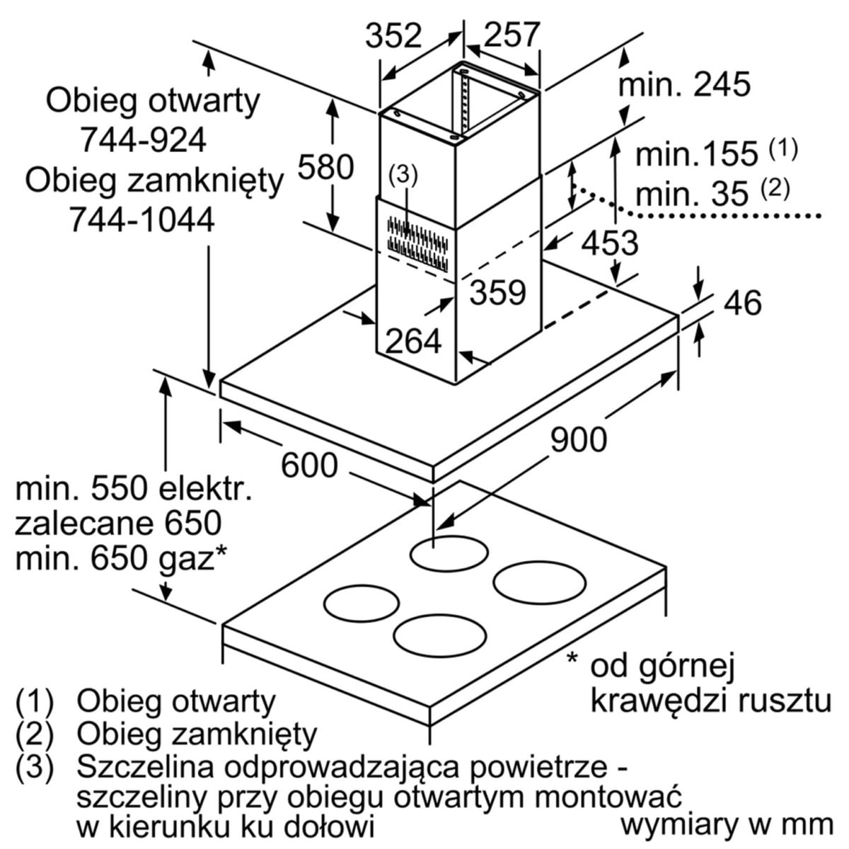 OKAP WYSPOWY SIEMENS iQ700 90CM STAL SZLACHETNA LF91BUV50 - obrazek 7