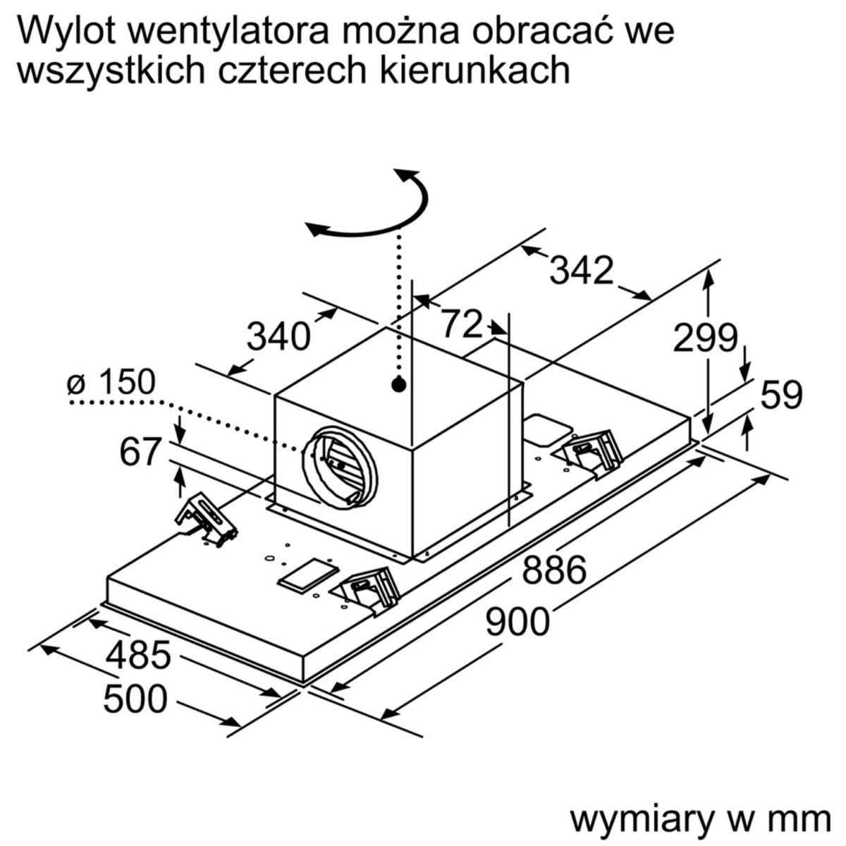 WYCIĄG SUFITOWY SIEMENS iQ700 90 cm Biały LR99CQS20 - obrazek 12