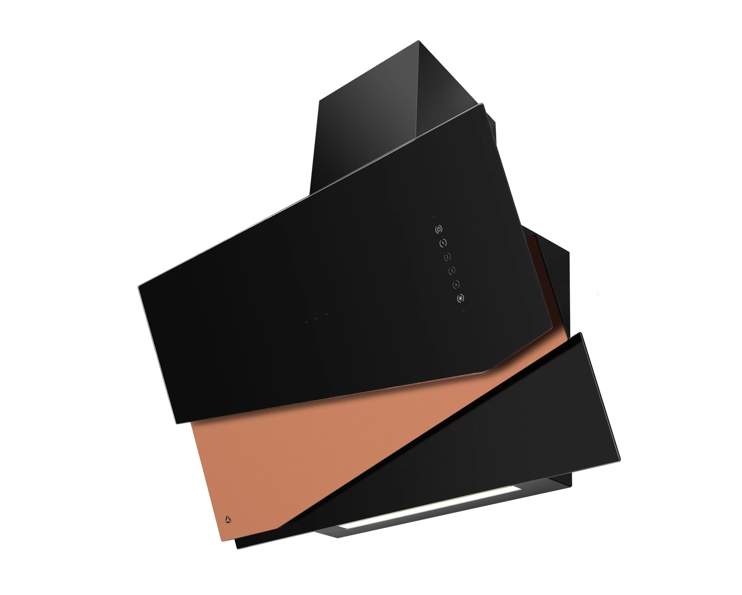 Okap przyścienny Trio black/rose gold 90 cm CIARKO CDP9001CZ - obrazek 2