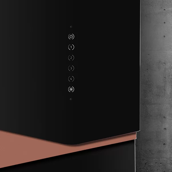 Okap przyścienny Trio black/rose gold 90 cm CIARKO CDP9001CZ - obrazek 5