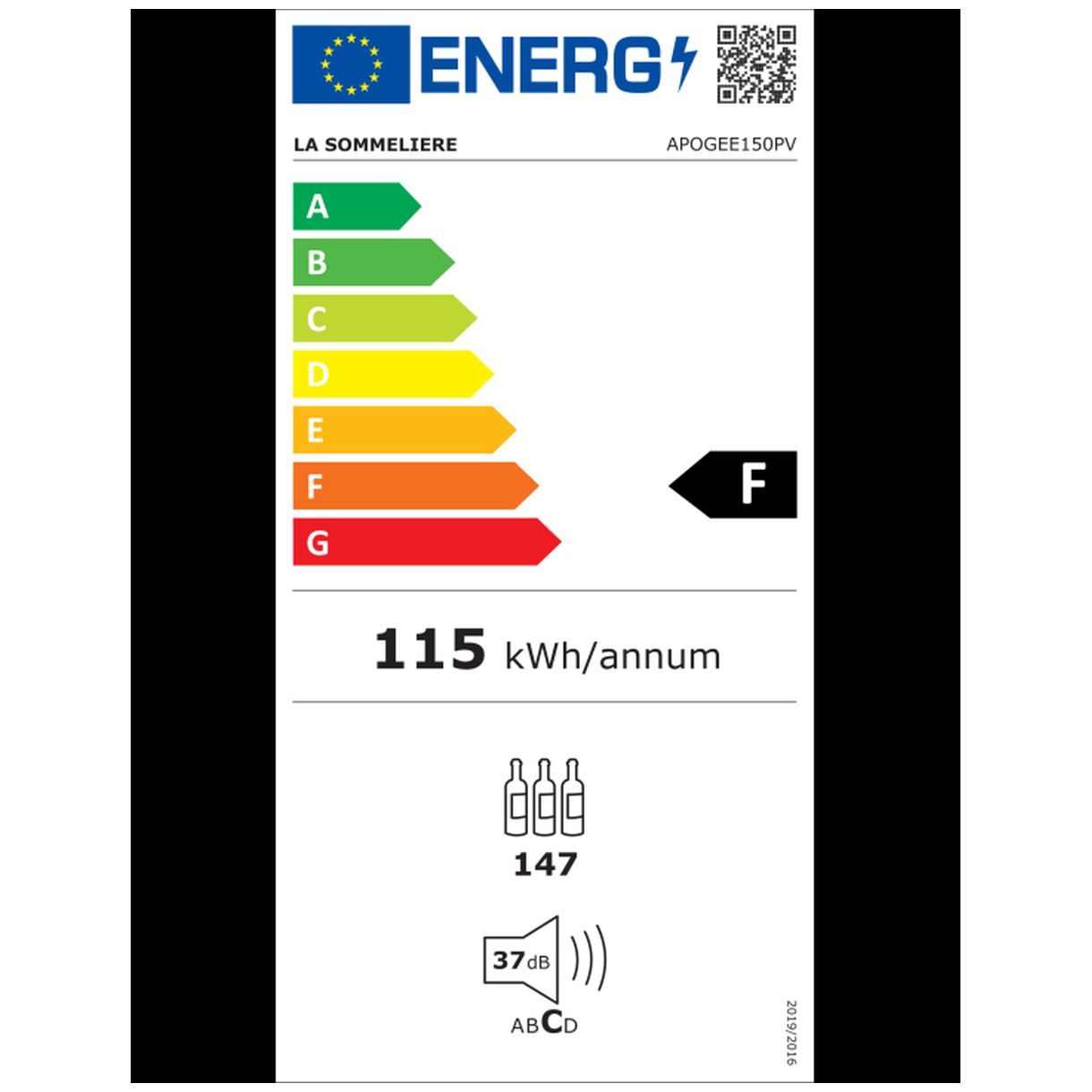 Winiarka wolnostojąca APOGEE150PV 147 butelek - obrazek 16
