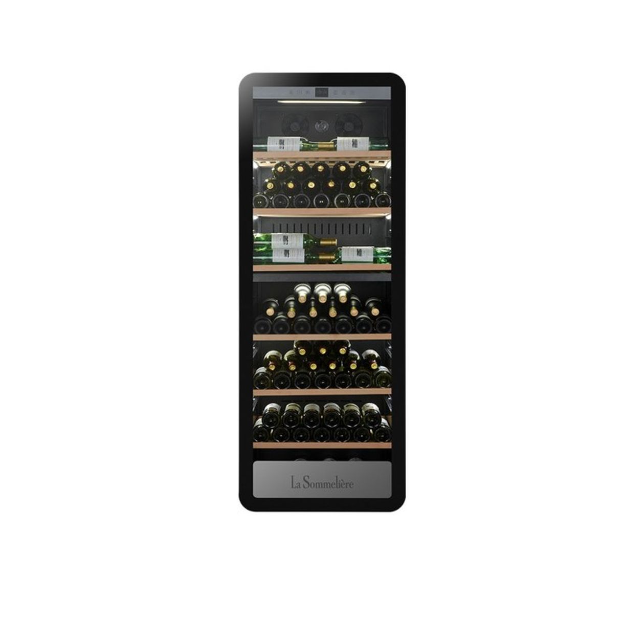 Winiarka wolnostojąca dwustrefowa piwnica na wino APOGEE250DZ 247 butelek