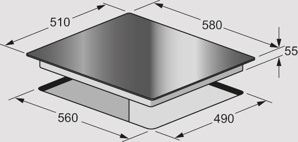 Płyta indukcyjna 60cm FU-CH 604 ID TS WH - obrazek 2