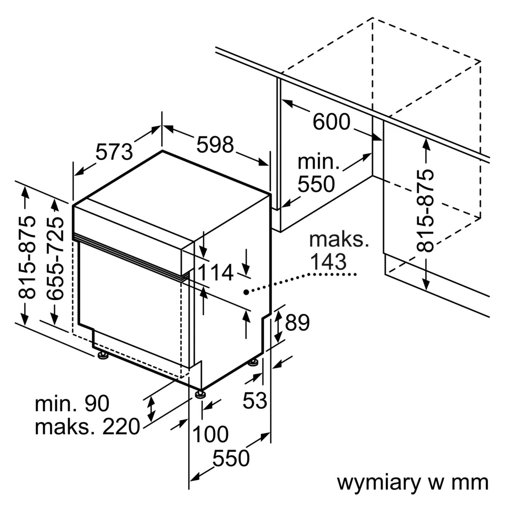 Zmywarka Bosch SMI6ECS10E Serie 6 do zabudowy z panelem 60 cm Stal szczotkowana - obrazek 11